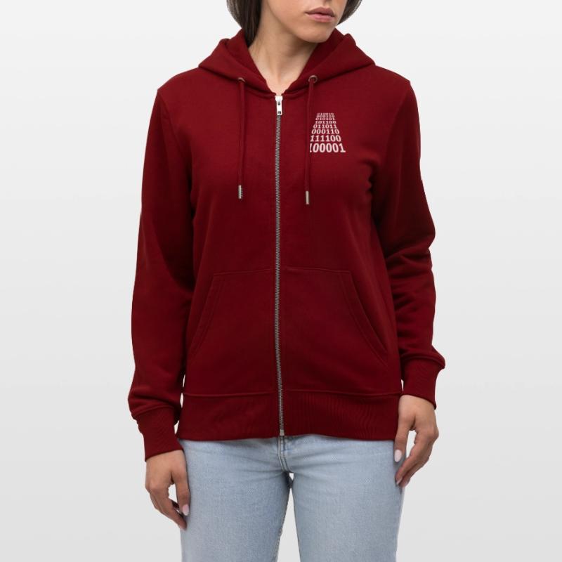 Binär Code Programm Sprache Stanley/Stella Unisex Bio-Kapuzenjacke CULTIVATOR 