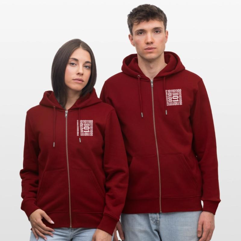 Binär Code Programm Sprache Stanley/Stella Unisex Bio-Kapuzenjacke CULTIVATOR 