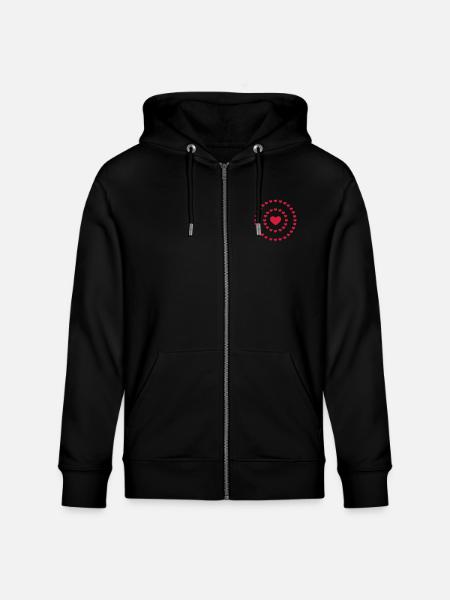 Herzen - Stanley/Stella Unisex Bio-Kapuzenjacke CULTIVATOR - Schwarz