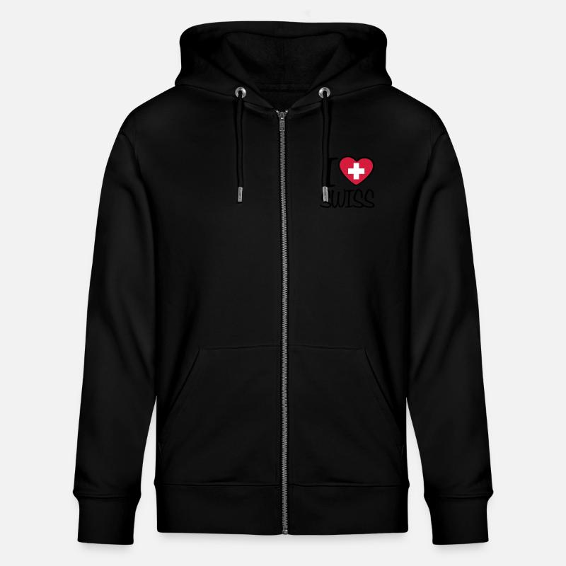 Made In Swiss Design - Veste à capuche bio CULTIVATOR Stanley/Stella Unisexe - noir