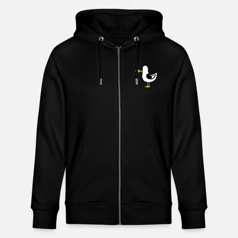 drôle moeve plage oiseau faim - Veste à capuche bio CULTIVATOR Stanley/Stella Unisexe - noir