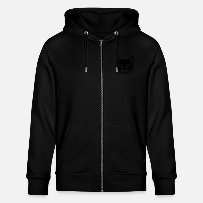 Tête de chat - Veste à capuche bio CULTIVATOR Stanley/Stella Unisexe - noir