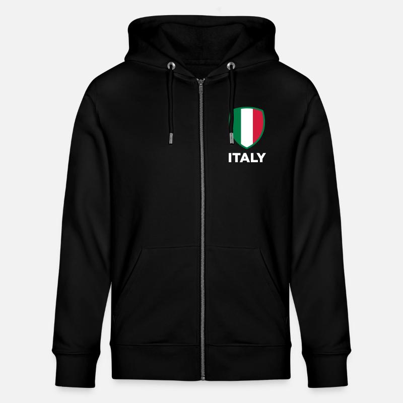 Drapeau national d'Italie - Veste à capuche bio CULTIVATOR Stanley/Stella Unisexe - noir