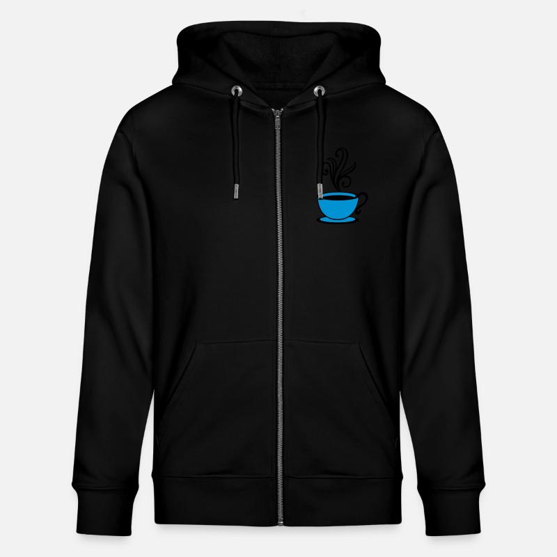 leckerer heisser kaffee - Stanley/Stella Unisex Bio-Kapuzenjacke CULTIVATOR  - Schwarz