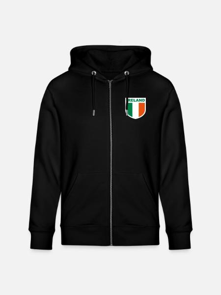 ireland_new - Stanley/Stella Unisex Bio-Kapuzenjacke CULTIVATOR  - Schwarz