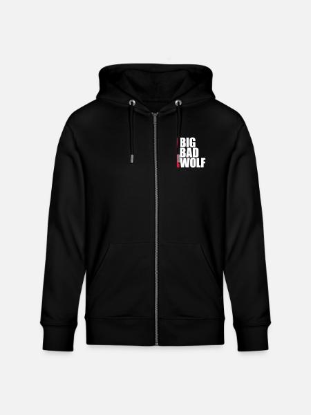 big bad wolf quote - Stanley/Stella CULTIVATOR  Unisex Organic Hooded Jacket - black