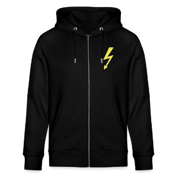 Flash - Stanley/Stella CULTIVATOR  Unisex Organic Hooded Jacket - black - Front - Nico (186cm) & Anna (173cm)