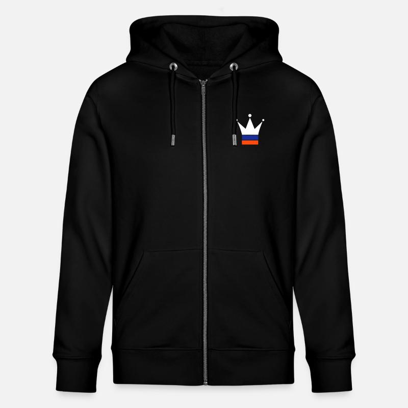 Russland - Stanley/Stella Unisex Bio-Kapuzenjacke CULTIVATOR  - Schwarz