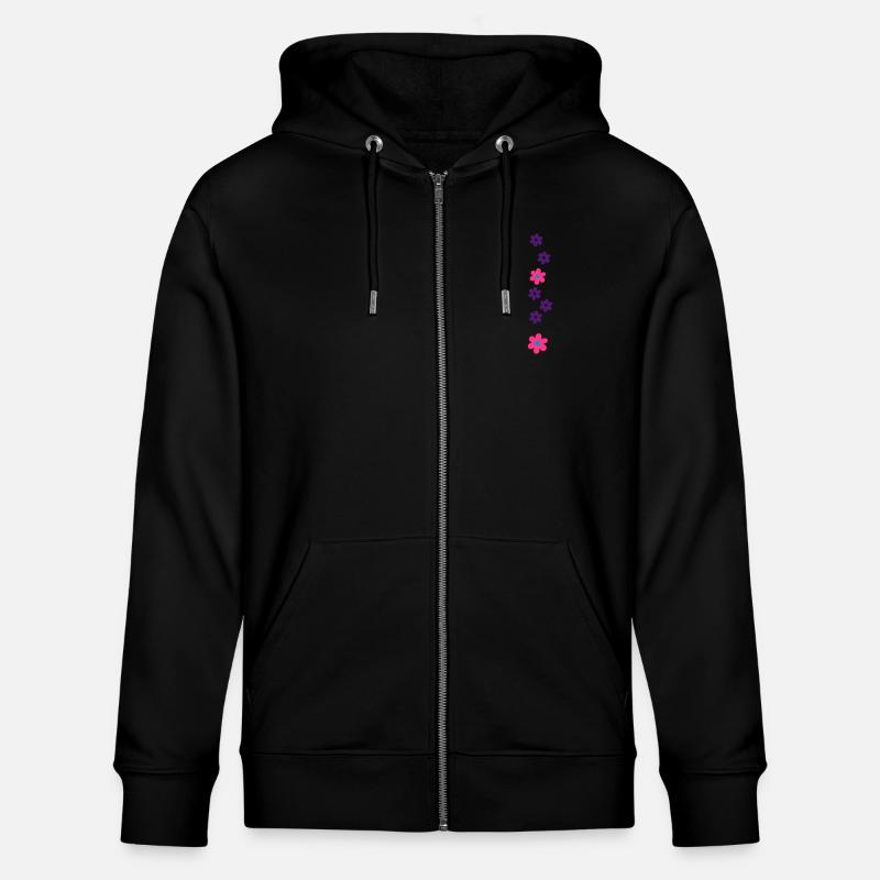 Fleurs - Veste à capuche bio CULTIVATOR Stanley/Stella Unisexe - noir
