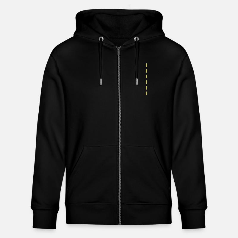 Strichellinie / dashed (1c) - Stanley/Stella Unisex Bio-Kapuzenjacke CULTIVATOR  - Schwarz