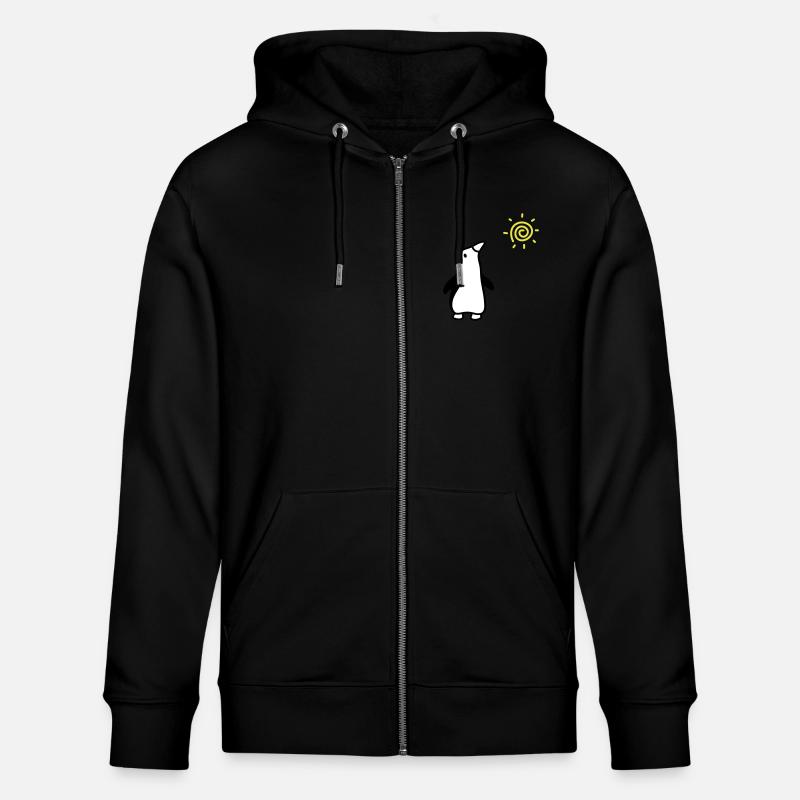 Pinguin + Sonne - Stanley/Stella Unisex Bio-Kapuzenjacke CULTIVATOR  - Schwarz