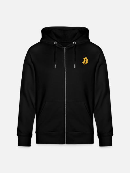 Bitcoin Logo - Veste à capuche bio CULTIVATOR Stanley/Stella Unisexe - noir