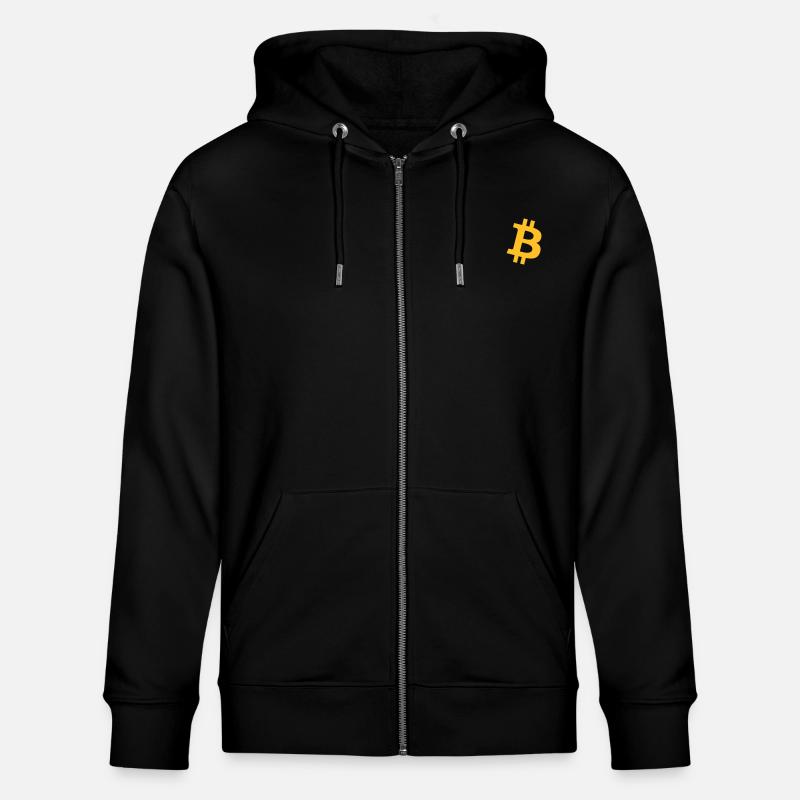 Bitcoin Logo - Veste à capuche bio CULTIVATOR Stanley/Stella Unisexe - noir