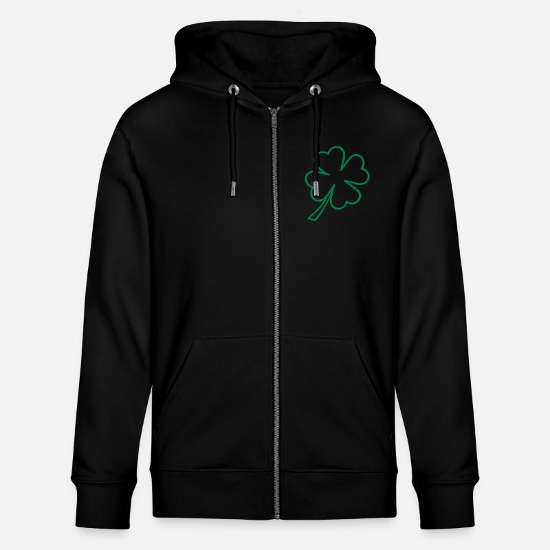 lucky clover st patrick - Veste à capuche bio CULTIVATOR Stanley/Stella Unisexe - noir