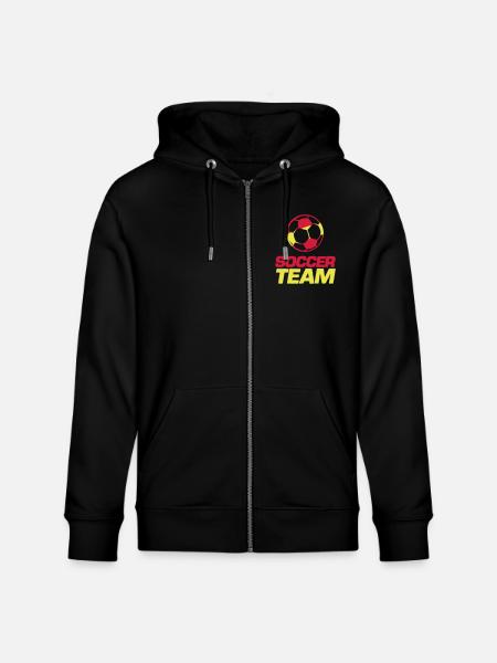 Soccer Team Spain - Stanley/Stella CULTIVATOR  Unisex Organic Hooded Jacket - black