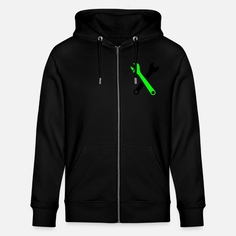 Clé à outils 1 - Veste à capuche bio CULTIVATOR Stanley/Stella Unisexe - noir