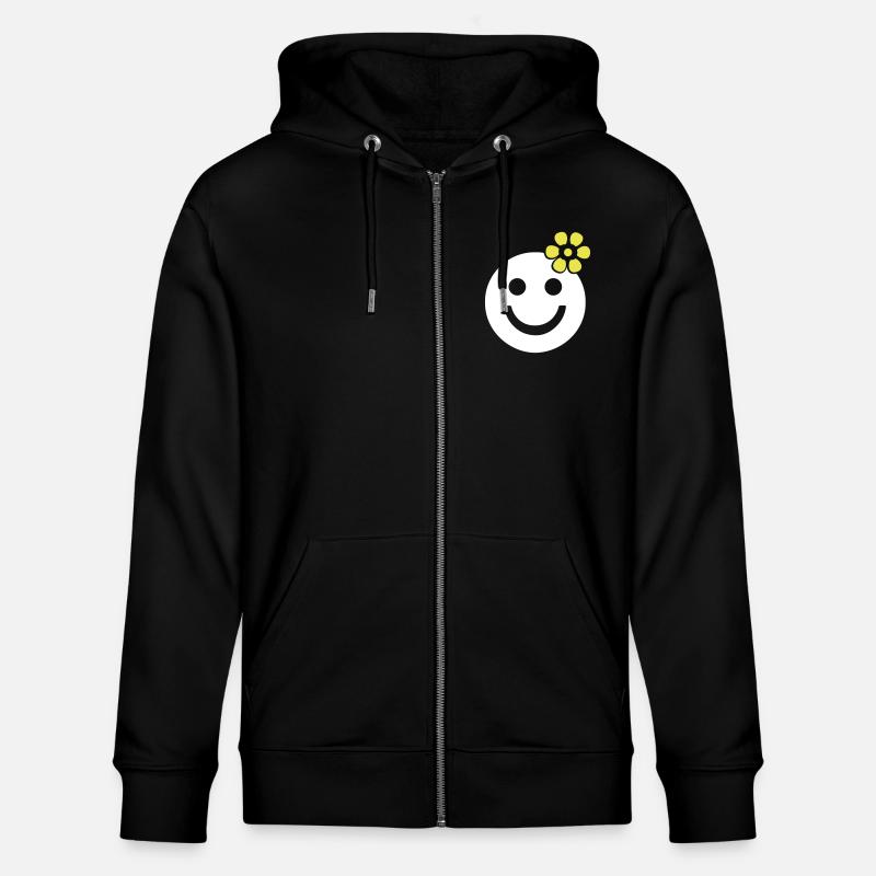 été printemps fleur gaie tournesol - Veste à capuche bio CULTIVATOR Stanley/Stella Unisexe - noir