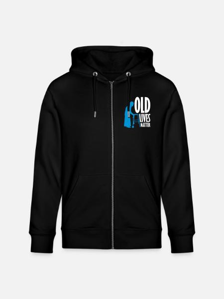 old lives matter quote - Stanley/Stella CULTIVATOR Unisex Organic Hooded Jacket - black