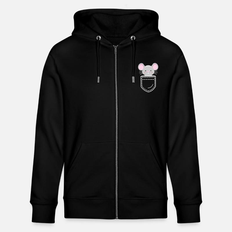 Maus Mäuse - Stanley/Stella Unisex Bio-Kapuzenjacke CULTIVATOR  - Schwarz
