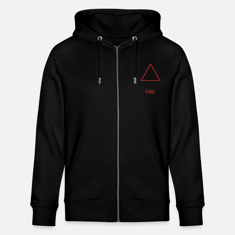 Fire Element - Stanley/Stella CULTIVATOR  Unisex Organic Hooded Jacket - black