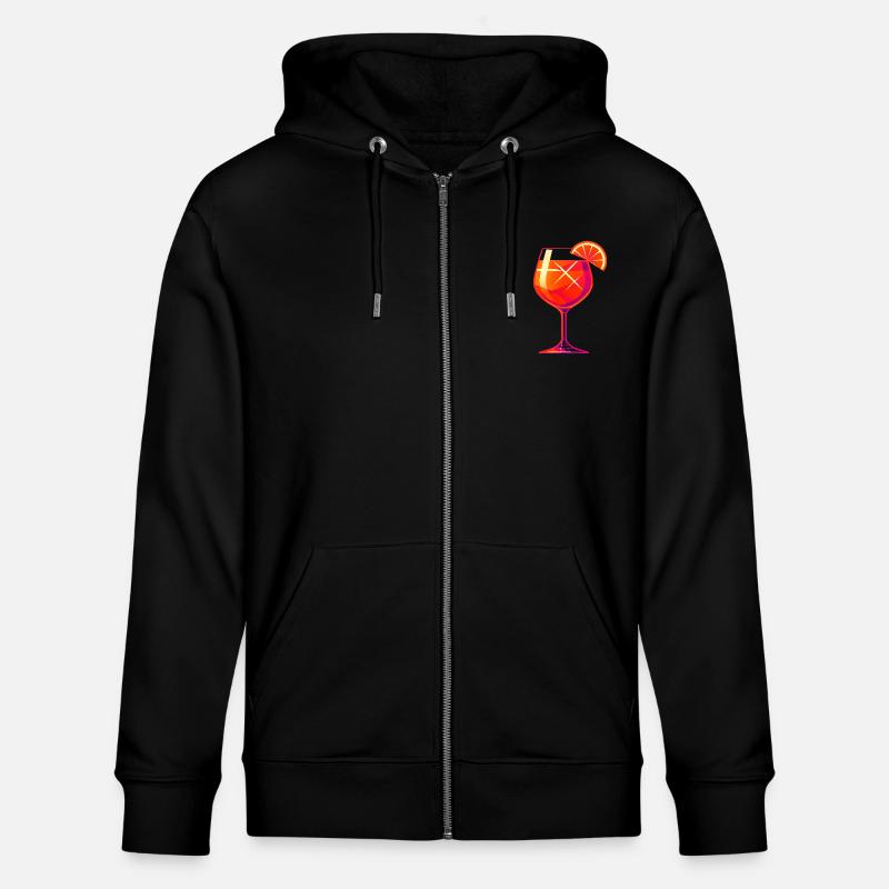 Party Spritz Glas Geschenkidee - Stanley/Stella Unisex Bio-Kapuzenjacke CULTIVATOR - Schwarz