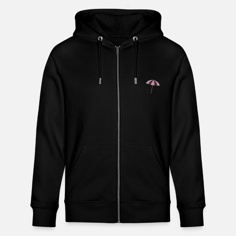Sonnenschirm bestickt - Stanley/Stella Unisex Bio-Kapuzenjacke CULTIVATOR - Schwarz