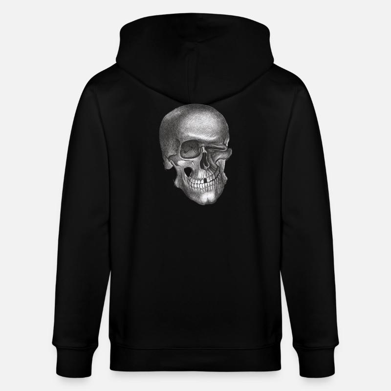 Zwinkernder Schädel - Totenkopf - Stanley/Stella Unisex Bio-Kapuzenjacke CULTIVATOR  - Schwarz