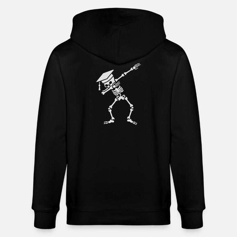 Dab skeleton dabbing student - pass exams - Veste à capuche bio CULTIVATOR Stanley/Stella Unisexe - noir