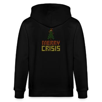 Merry Crisis - Der Baum brennt - Stanley/Stella Unisex Bio-Kapuzenjacke CULTIVATOR  - Schwarz - Hinten - Anna (173cm)