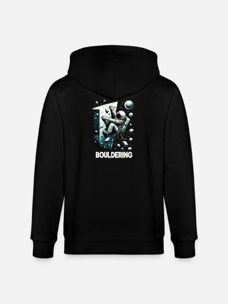 Bouldern Astronaut Raumfahrer Geschenk - Stanley/Stella Unisex Bio-Kapuzenjacke CULTIVATOR - Schwarz
