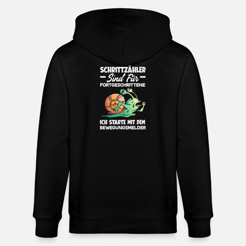 Podomètre? J’utilise le détecteur de mouvement - Veste à capuche bio CULTIVATOR Stanley/Stella Unisexe - noir