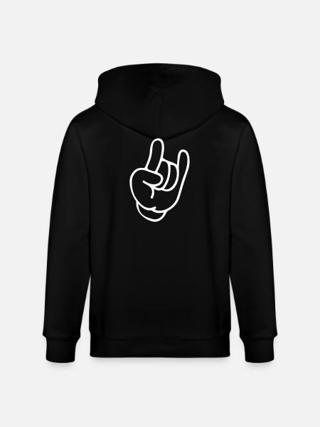 Rockhand Silhouette Motiv - Stanley/Stella Unisex Bio-Kapuzenjacke CULTIVATOR  - Schwarz