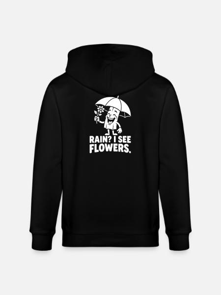 I See Flowers - Stanley/Stella CULTIVATOR  Unisex Organic Hooded Jacket - black