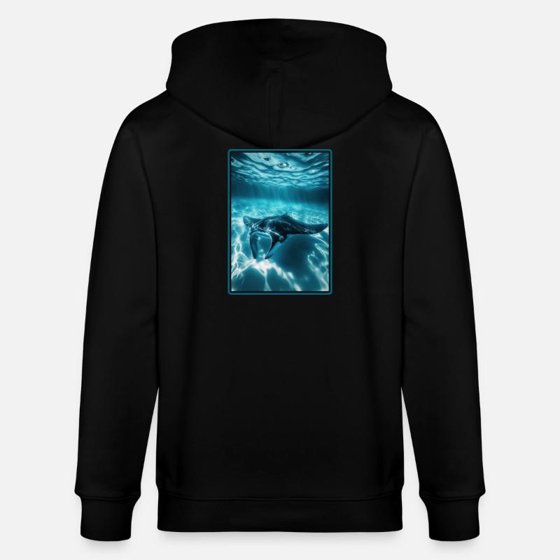 Rays Manta Rays - Stanley/Stella CULTIVATOR Unisex Organic Hooded Jacket - black