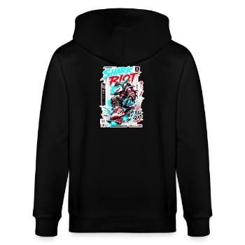Shark Riot Streetwave Design de skate à pleine vitesse - Veste à capuche bio CULTIVATOR Stanley/Stella Unisexe - noir - Dos - Anna (173cm)