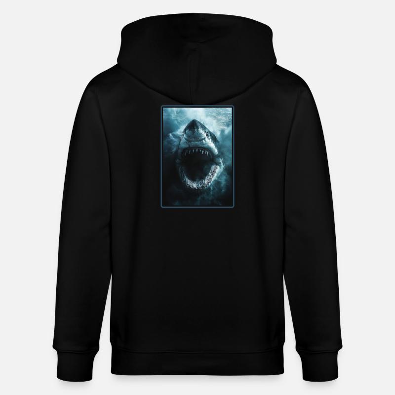 Requins Requin - Veste à capuche bio CULTIVATOR Stanley/Stella Unisexe - noir