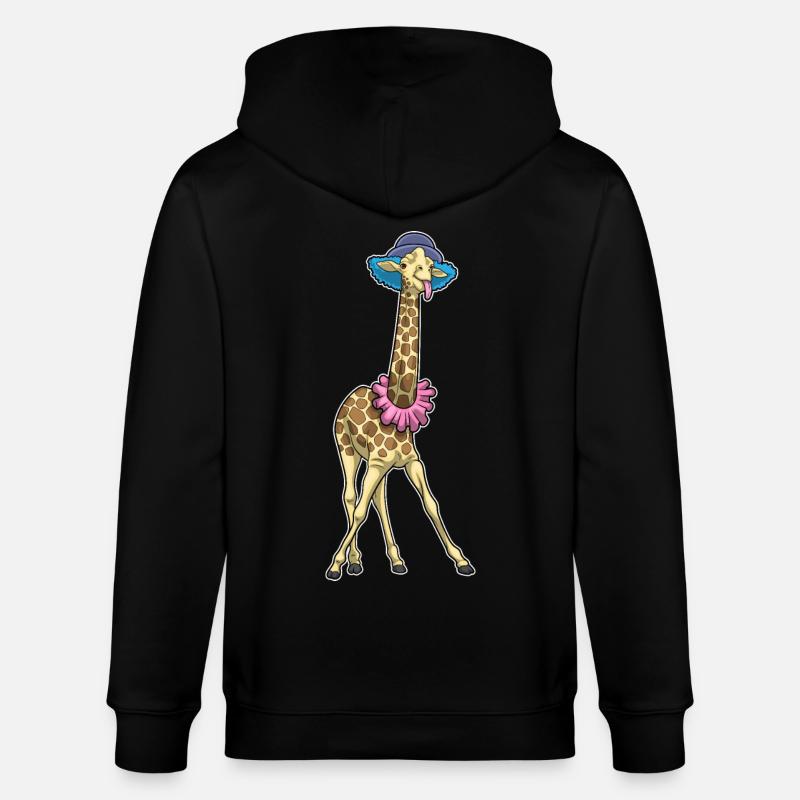 Clown girafe - Veste à capuche bio CULTIVATOR Stanley/Stella Unisexe - noir
