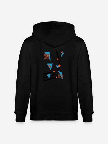 Retro Muster - Stanley/Stella Unisex Bio-Kapuzenjacke CULTIVATOR  - Schwarz