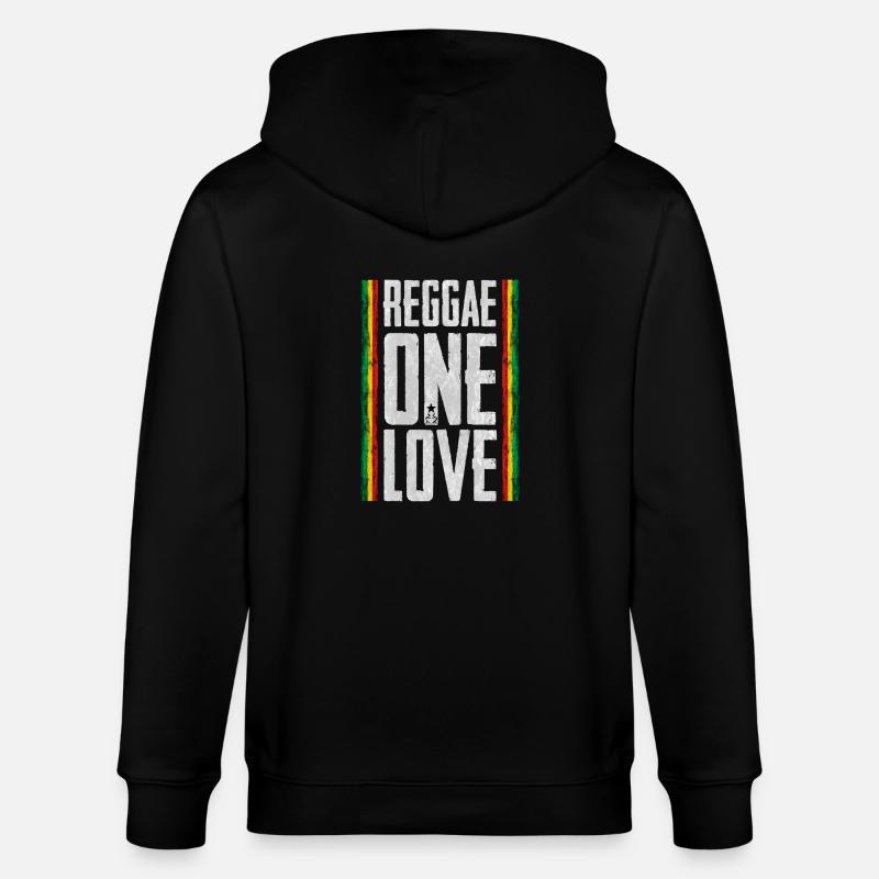 reggae one love - Stanley/Stella Unisex Bio-Kapuzenjacke CULTIVATOR  - Schwarz