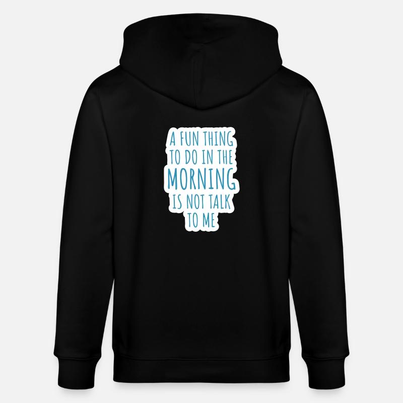 ne me parle pas - Veste à capuche bio CULTIVATOR Stanley/Stella Unisexe - noir