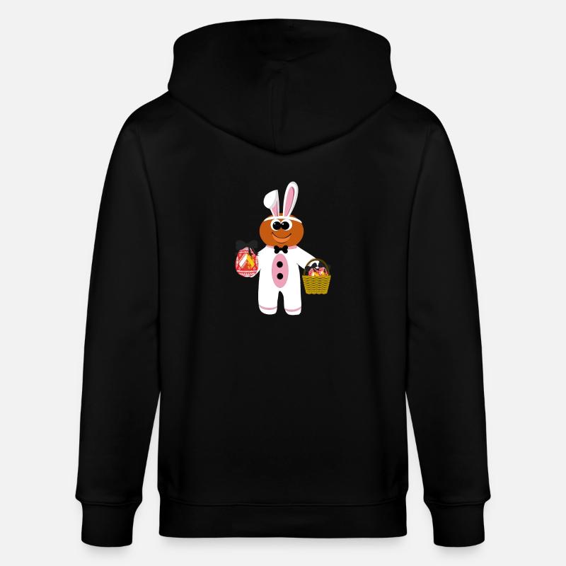 Mannele Mannala Lapin Alsace - Veste à capuche bio CULTIVATOR Stanley/Stella Unisexe - noir