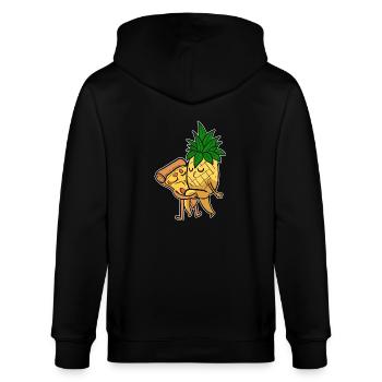 Pizza à l’ananas Hawaï - Veste à capuche bio CULTIVATOR Stanley/Stella Unisexe - noir - Dos - Anna (173cm)