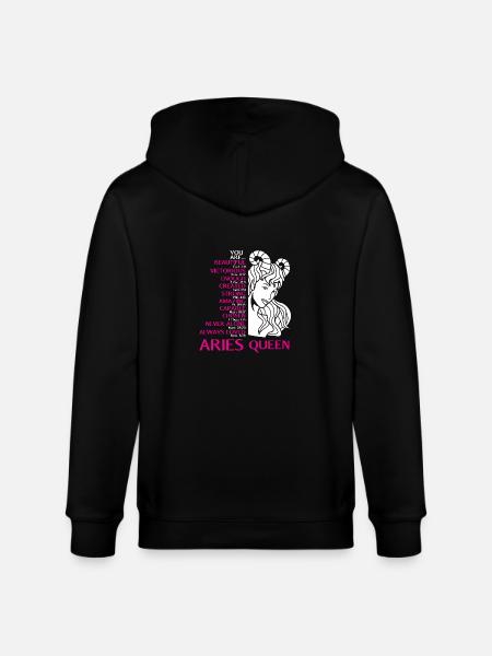 Sternzeichen Widder - Stanley/Stella Unisex Bio-Kapuzenjacke CULTIVATOR - Schwarz