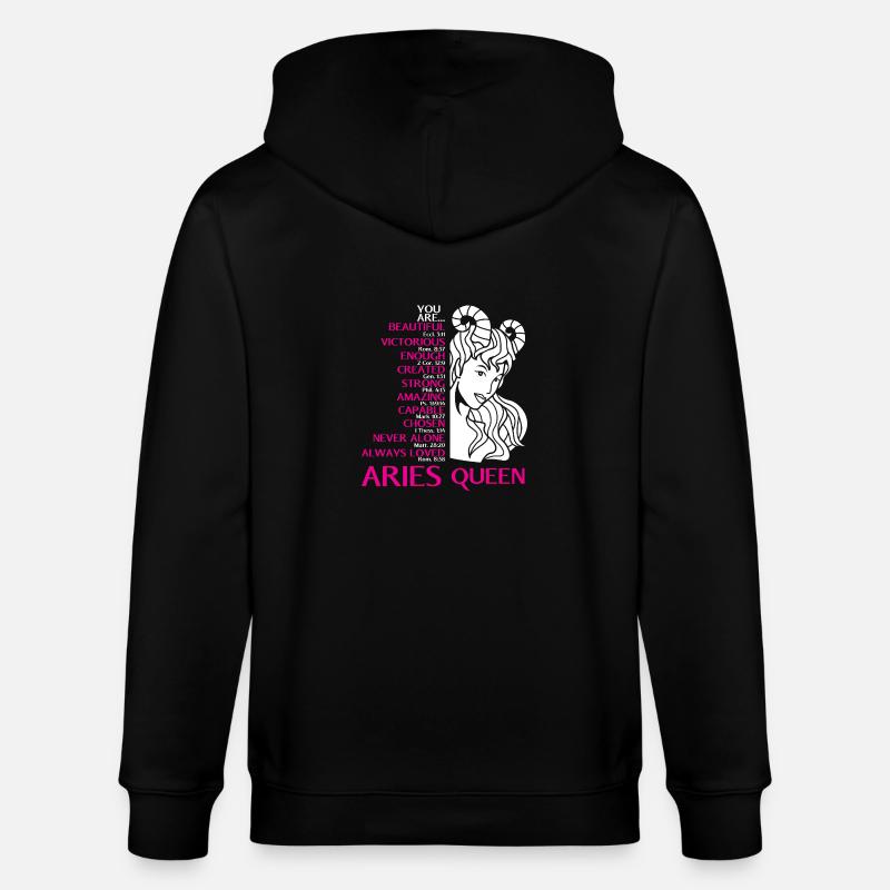 Sternzeichen Widder - Stanley/Stella Unisex Bio-Kapuzenjacke CULTIVATOR - Schwarz