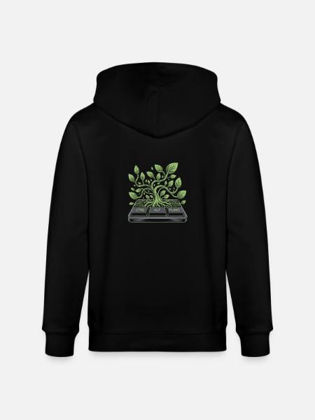 ctrl alt plant garden design - Stanley/Stella CULTIVATOR Unisex Organic Hooded Jacket - black