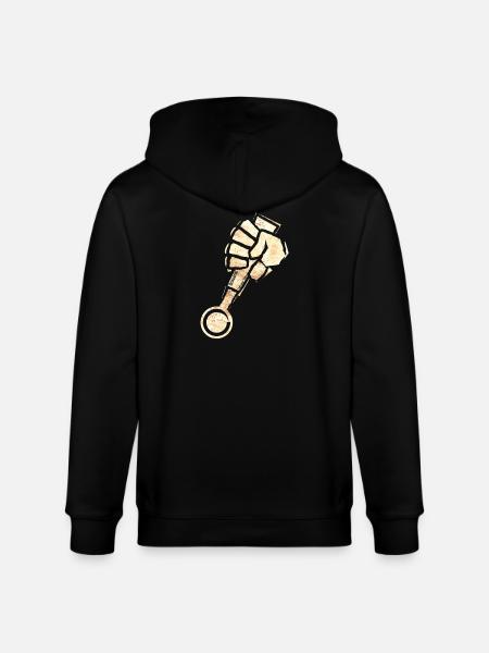 Empowerment Fist with Tap Handle - Stanley/Stella CULTIVATOR Unisex Organic Hooded Jacket - black