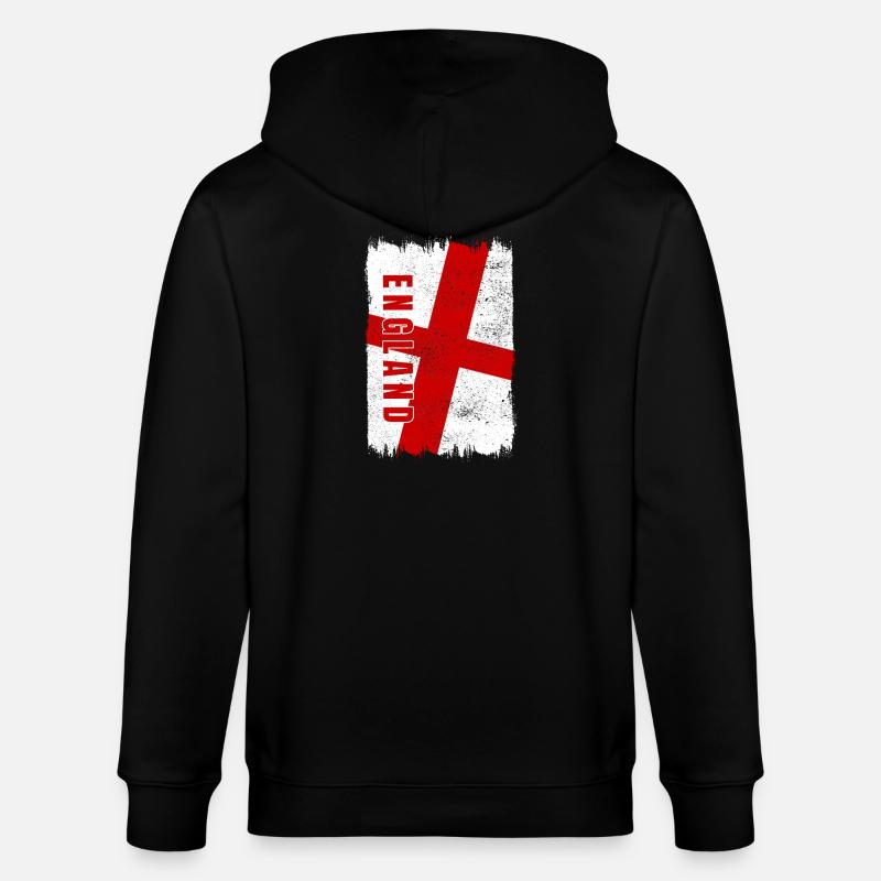 Drapeau de l'Angleterre - Veste à capuche bio CULTIVATOR Stanley/Stella Unisexe - noir