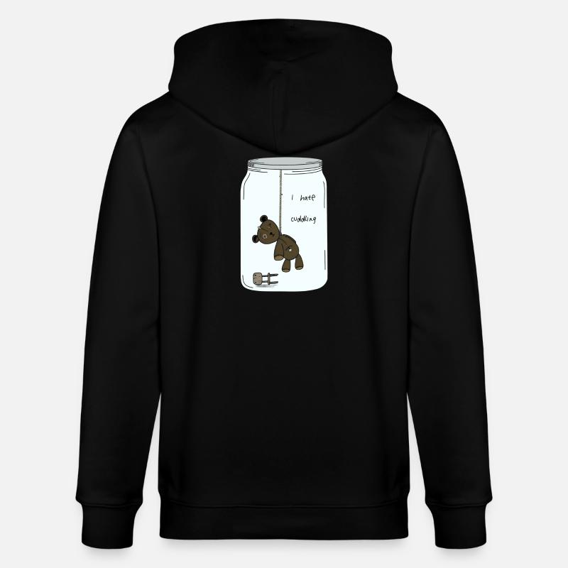 I hate cuddlIng - Stanley/Stella Unisex Bio-Kapuzenjacke CULTIVATOR - Schwarz