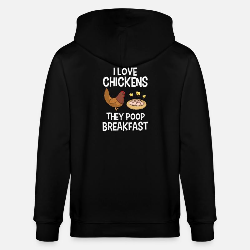 Poulets - Veste à capuche bio CULTIVATOR Stanley/Stella Unisexe - noir