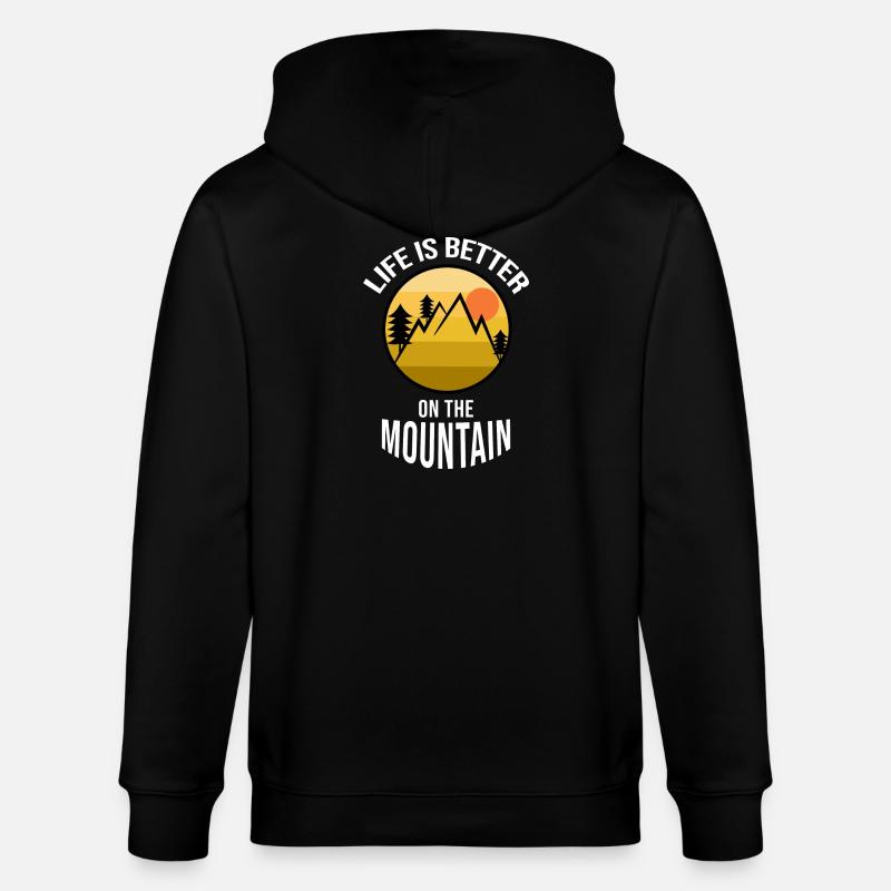 Wanderung Wandern Wanderer Statement Klettersteig - Stanley/Stella Unisex Bio-Kapuzenjacke CULTIVATOR - Schwarz